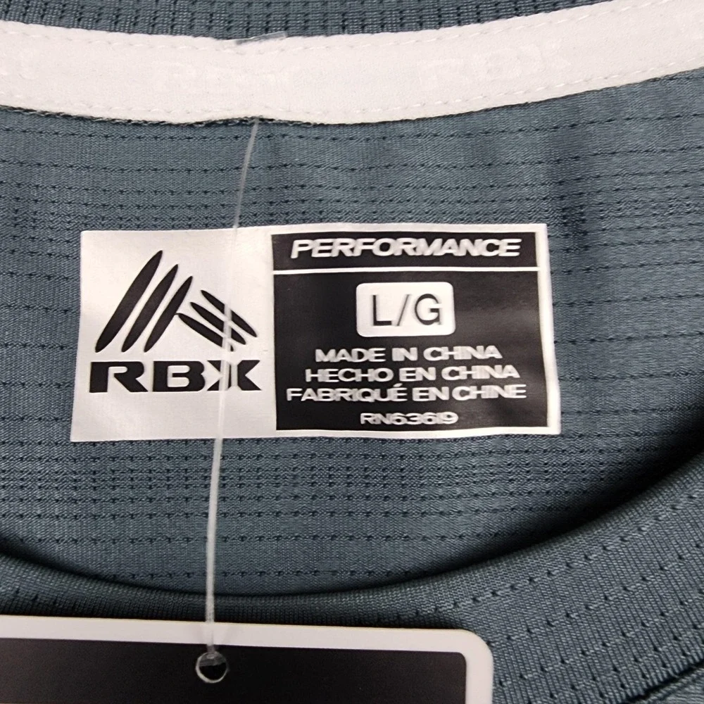 RBX Performance Shirt Mens Large Gray Short Sleeve Wicking Stretch Athletic Tee